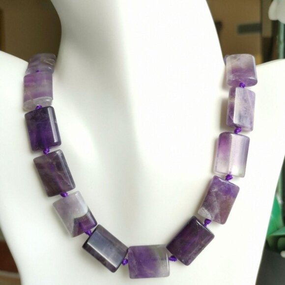 Raw amethyst Geometric necklace 19 Inches 🆕 - Picture 8 of 8